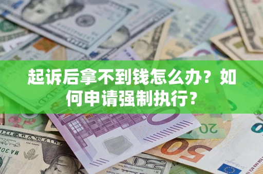 济南起诉后拿不到钱怎么办？如何申请强制执行？