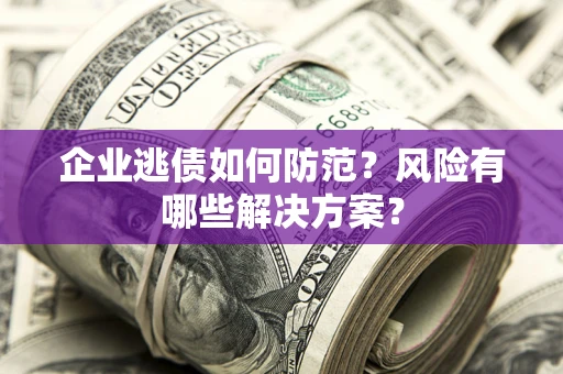 济南企业逃债如何防范？风险有哪些解决方案？